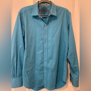 Robert Graham medium teal long sleeve shirt